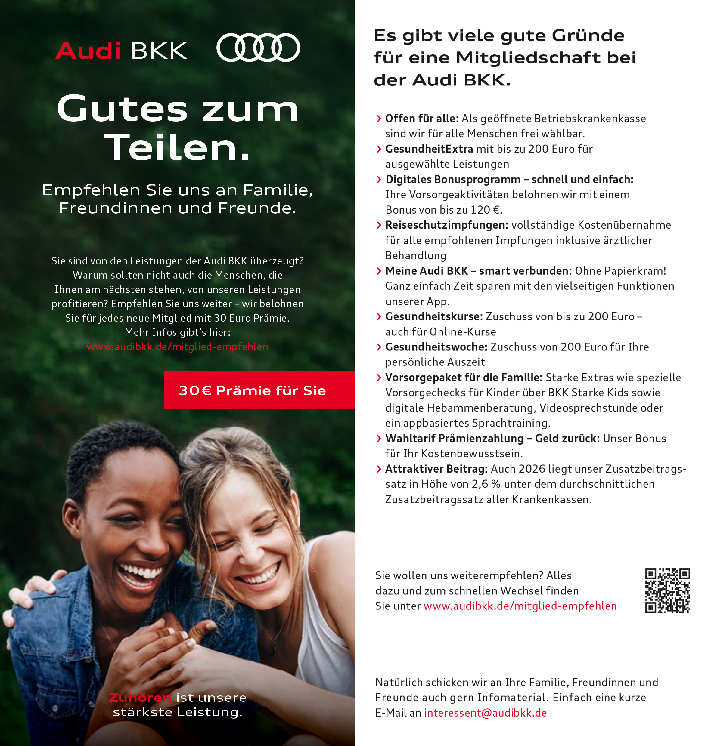 2526 Audi BKK Empfehlungsflyer Kombiniert